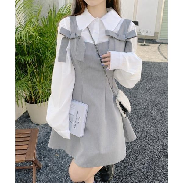 ワンピース ビッグリボンキャミワンピース