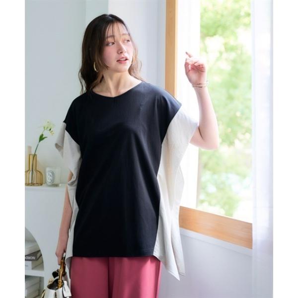 tシャツ 「大きいサイズ」美ラクRUタッチ配色プルオーバー（接触冷感・抗菌防臭・UVカット・遮熱） ...