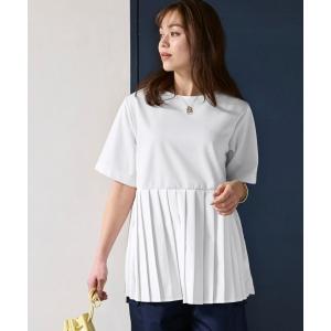 tシャツ 「大きいサイズ」裾プリーツカットソープルオーバー レディース