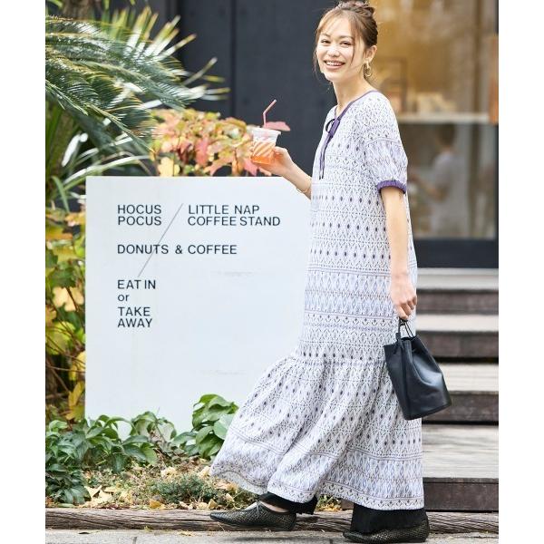ワンピース 「大きいサイズ」プリントロングワンピース