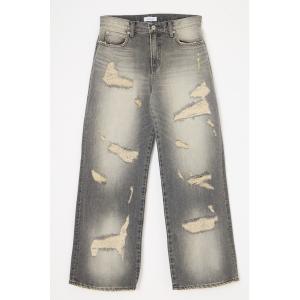ジーンズ デニム デニムパンツ CRASH WASH LOOSEY デニム レディース