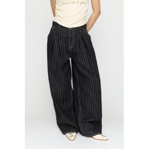 ジーンズ デニム デニムパンツ STRIPE TUCK WIDE デニム レディース
