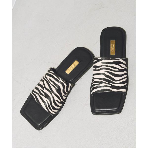 サンダル 「WEB+一部店舗限定」GRISE LEATHER SLIDE サンダル レディース