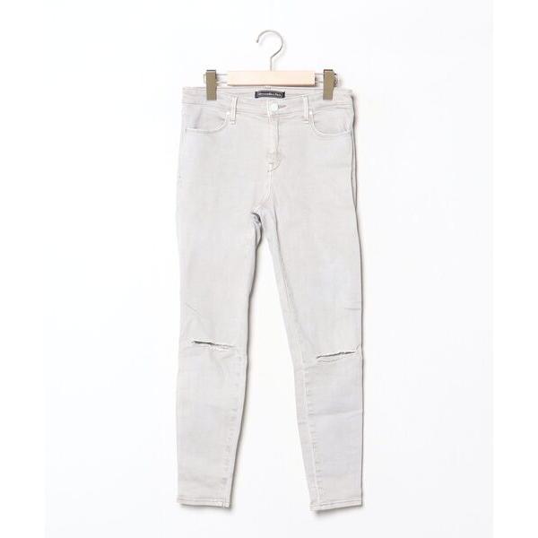 「Abercrombie&amp;Fitch」 スキニーデニムパンツ 26 グレー レディース
