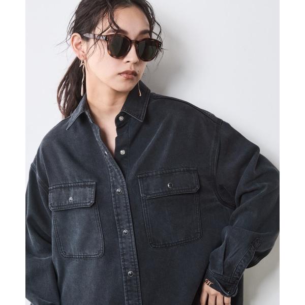 「CHIC STYLE」 長袖シャツ 5L ブラック レディース