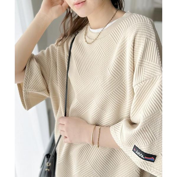 「Java」 半袖カットソー LARGE ベージュ レディース