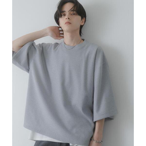 tシャツ ソフトワッフルエクストラルーズTシャツ メンズ