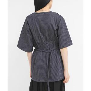 tシャツ ビスチェデザインBIGボーダーTEE レディース