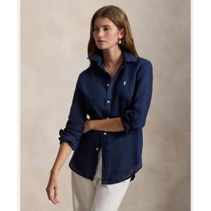 ブラウス シャツ クラシック フィット リネン シャツ レディース