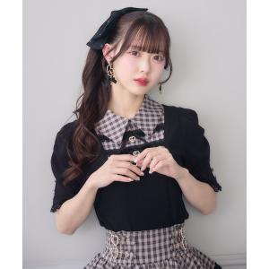 tシャツ 「SNSで大バズリ中/ピンク予約販売」ダブルリボン配色レイヤードトップス レディース