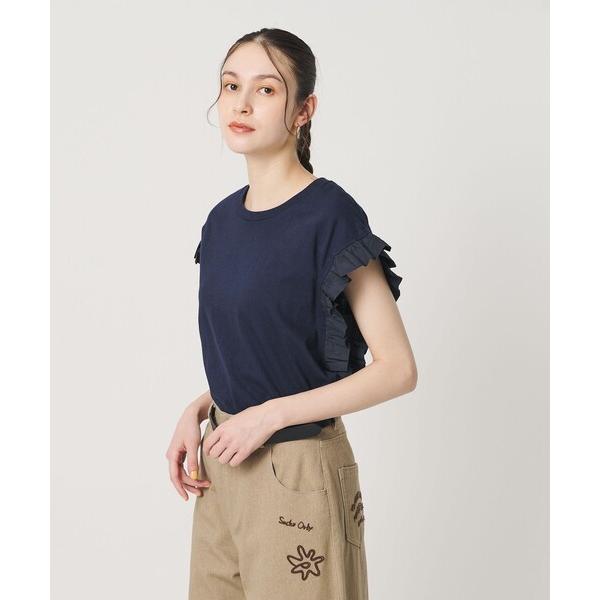 tシャツ 「WEB限定」「dahl’ia」フリルスリーブ Tシャツ レディース