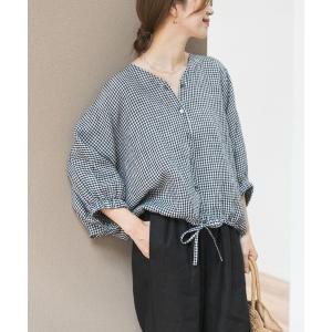 ブラウス シャツ リネンドロストドルマンブラウス レディース