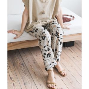 パンツ 「WEB限定カラー」リネンリヨセルプリントイージーパンツ レディース