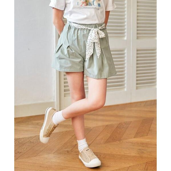 パンツ さらっとスカーフ付きタックキュロット（120~160cm） キッズ 子供服 女の子