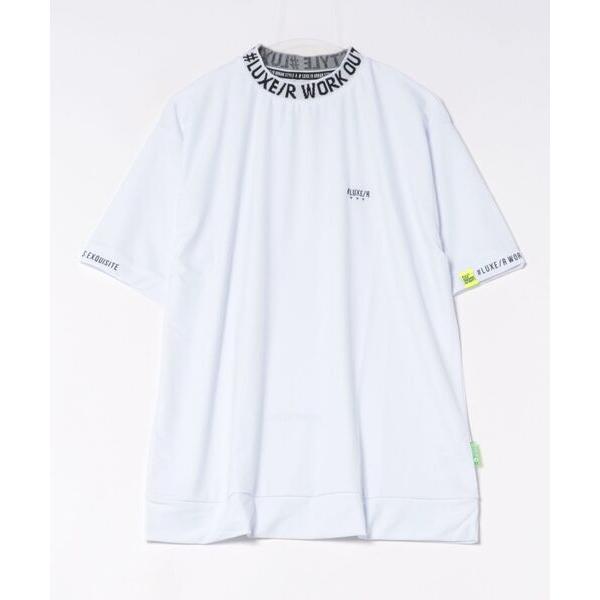 tシャツ (RM)「LUXE/R GOLF」ストレッチ スムース ロゴ ハイネック Tシャツ メンズ...