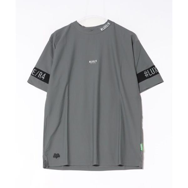 tシャツ (RM)「LUXE/R GOLF」ストレッチ スムース ロゴ ハイネック Tシャツ メンズ...