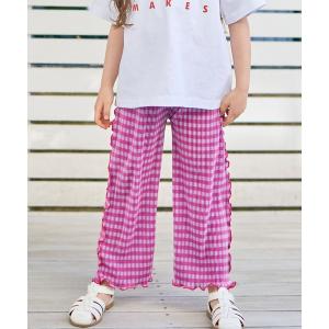 パンツ チェックプリーツパンツ キッズ 子供服 ...の商品画像