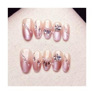 ネイルチップ ネイルシール ネイルチップ ショート ハート つけ爪 ネイルアート アートチップ デコチップ オーバル