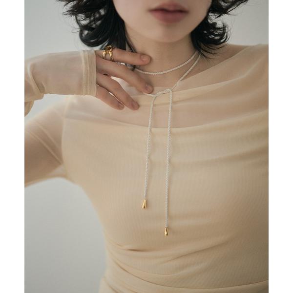 チョーカー chain rope lariat necklace /チェーンロープラリエットネックレ...