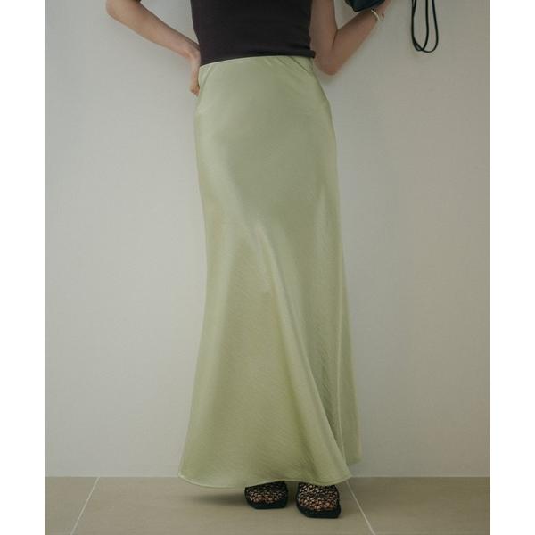 スカート satin narrow flare long skirt /サテンナローフレアロングスカ...