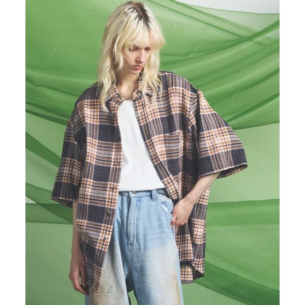 シャツ 半袖 「UNISEX」「Italian Dead Stock Fabric」Prime-Ov...