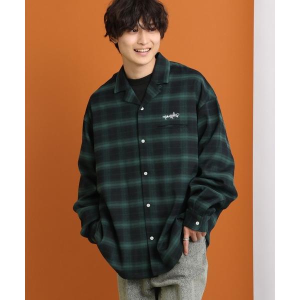 「RAGEBLUE」 長袖シャツ MEDIUM グリーン メンズ
