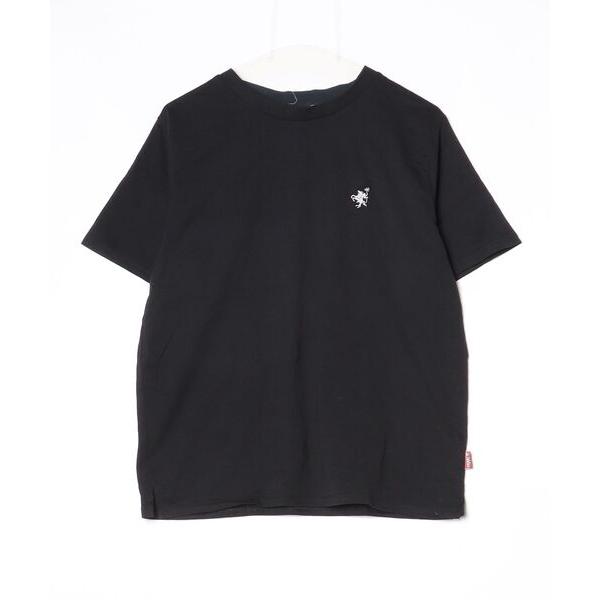 「Java」 ワンポイント半袖Tシャツ L ブラック レディース