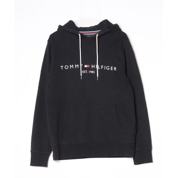 「TOMMY HILFIGER」 プルオーバーパーカー X-LARGE ブラック メンズ