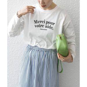 「monmimi」 長袖カットソー「SHIPS anyコラボ」 ONE SIZE ホワイト レディース