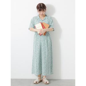 「ehka sopo」 半袖ワンピース F グリーン レディース