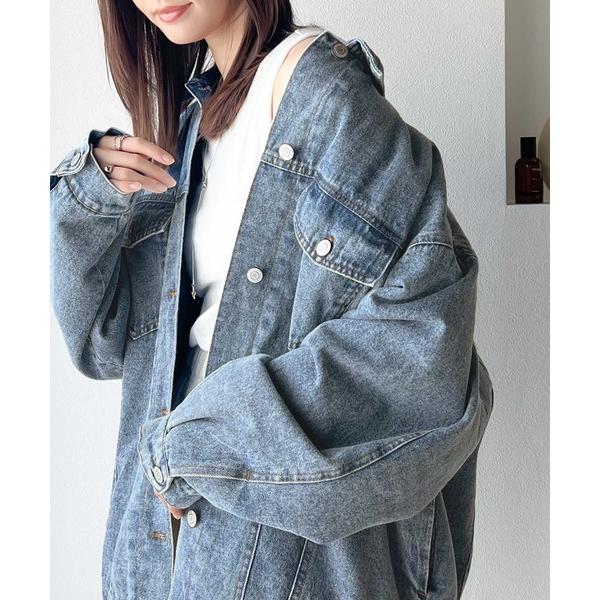 「Java」 デニムジャケット X-LARGE ブルー レディース