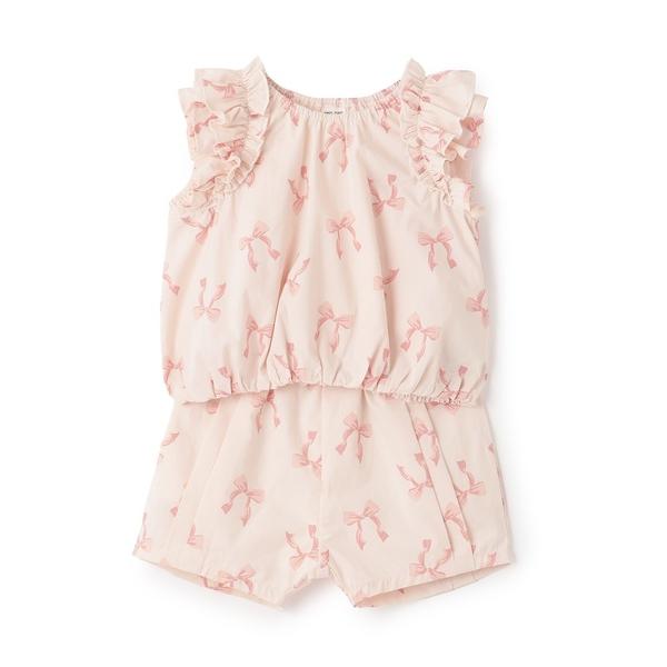 セットアップ 「リンク」リボン総柄セットアップ キッズ 子供服 女の子