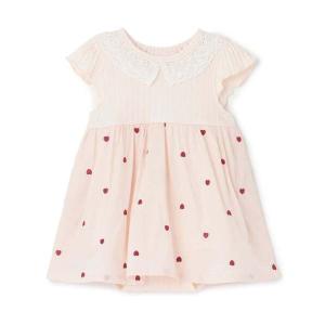 ベビー服 ロンパース 「リンク」ハート刺しゅうOPロンパース