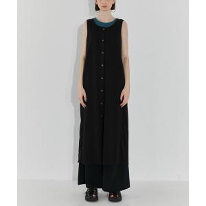 「A + TOKYO」 ノースリーブワンピース 1 ブラック レディース