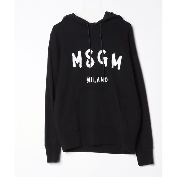 「MSGM」 プルオーバーパーカー M ブラック メンズ