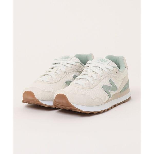 「New Balance」 ローカットスニーカー 22.0cm ホワイト×グリーン レディース