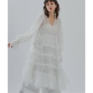 「LA BELLE ETUDE」 長袖ワンピース FREE ホワイト レディース