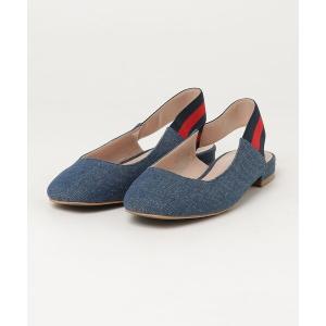 「NINE WEST」 フラットサンダル 22cm ブルー レディース