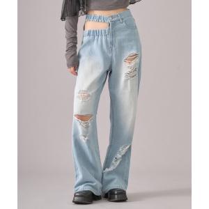 「qumerry.」 デニムパンツ MEDIUM インディゴブルー レディース