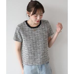 tシャツ ツイードTシャツ レディース