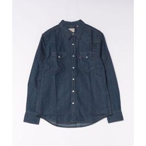 シャツ 「LEVI'S/リーバイス」「王道ウエスタン」デニム ウエスタンシャツ スナップボタン 長袖 インディゴブルー メンズ レディース
