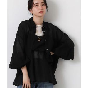 ブラウス シャツ バックメッシュコクーンシャツ レディース