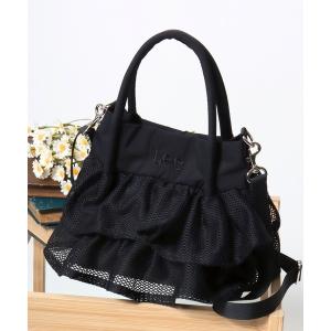ショルダーバッグ バッグ Lee（リー）メッシュフリルデザイン2WAYミニショルダーバッグ/ハンドバッグ レディース レディース