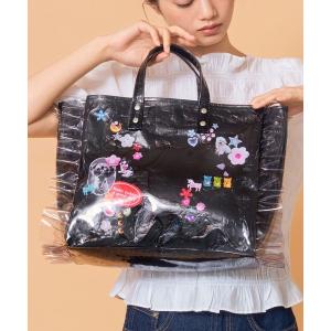 トートバッグ Casselini(キャセリーニ)PVCフリルトート レディース