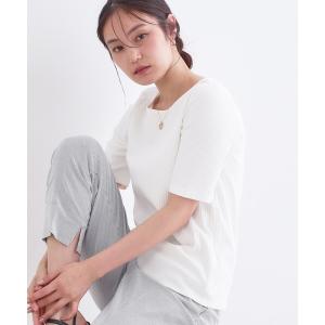 ベーシックリブボートネックTシャツ