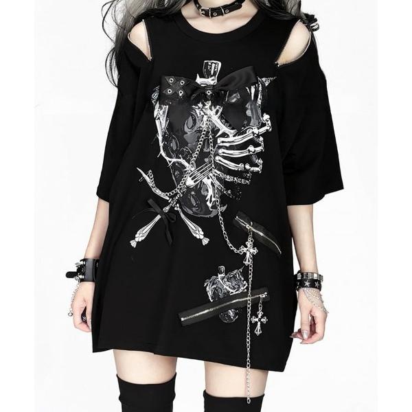 tシャツ A'GEM/9 × .kom 「AOSPACE/アオスペース」イチゴモチーフジップカット半...