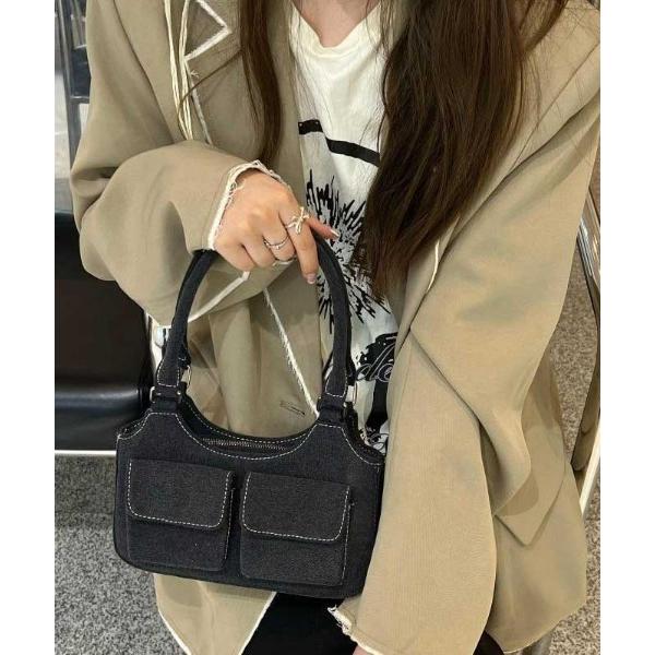 ハンドバッグ Denim Stitch Pocket Bag