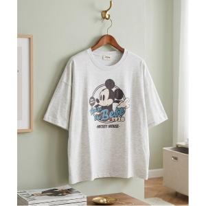 tシャツ 「DISNEY/ディズニー」ミッキーマウス　プリント半袖Ｔシャツ(WIDEシルエット) レディース