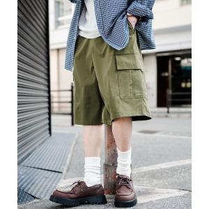 ワイドパンツ ハーフパンツ カーゴパンツ 短パン ワイドカーゴイージーハーフパンツ メンズ レディース