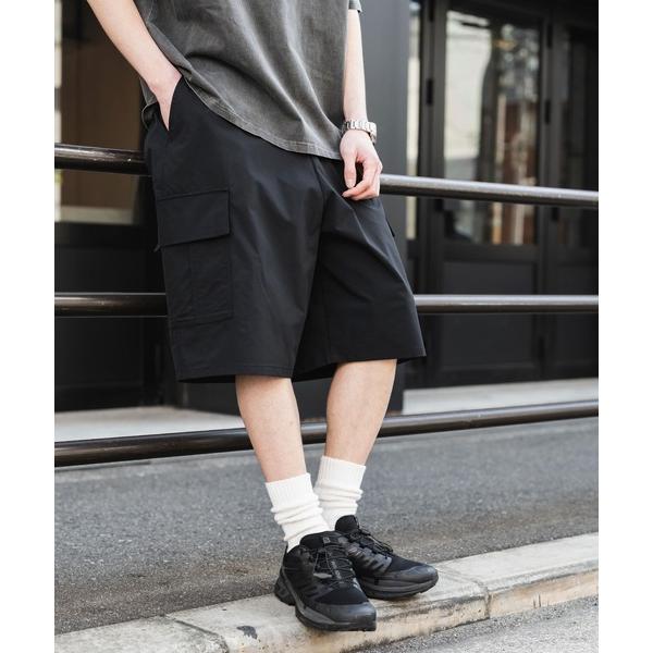 ワイドパンツ ハーフパンツ カーゴパンツ 短パン ワイドカーゴイージーハーフパンツ メンズ レディー...